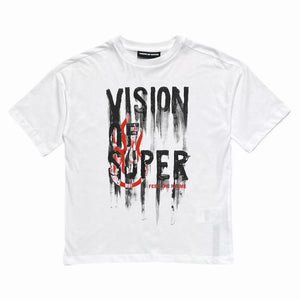VISION OF SUPER kids t-shirt bianca logo colato TSV4109