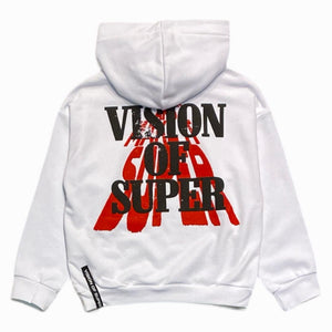 VISION OF SUPER kids felpa bianca doppio logo MFV4106