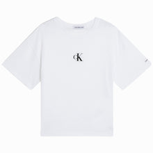 Carica l&#39;immagine nel visualizzatore di Gallery, Calvin Klein t-shirt bianca bambina logo G02136
