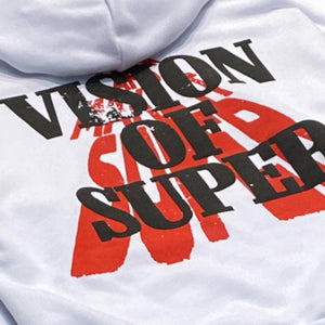 VISION OF SUPER kids felpa bianca doppio logo MFV4106