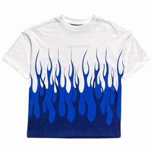 VISION OF SUPER kids t-shirt fiamme azzurre TSV4101