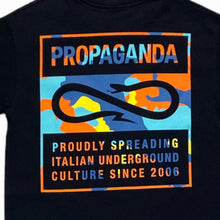 Carica l&#39;immagine nel visualizzatore di Gallery, Propaganda kids t-shirt nera Label Camou 003
