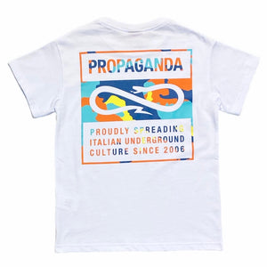 Propaganda kids t-shirt bianca Label Camou 004