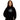 Calvin Klein felpa nera logo velluto ragazza IG0IG03068