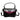 County of Milan borsetta nera piume fuxia 260426