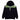County of Milan kids felpa cappuccio nera piume verdi BHS060