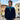County of Milan uomo felpa nera piume azzurre SW024