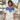 County of Milan uomo t-shirt latte serpente blu TH062