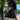 County of Milan zaino nero piume multicolor 250113