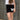 Disclaimer kids short nero logo lurex ragazza 58903