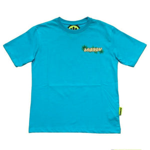BARROW kids t-shirt turchese logo palme TH120
