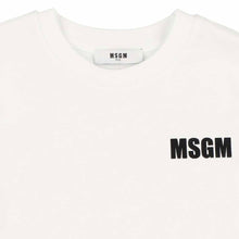 Carica l&#39;immagine nel visualizzatore di Gallery, MSGM kids t-shirt bianca cropped ragazza GTH007
