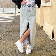 Carica l&#39;immagine nel visualizzatore di Gallery, Calvin Klein gonna lunga jeans bambina G02598
