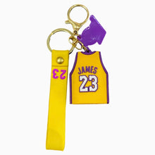 Carica l&#39;immagine nel visualizzatore di Gallery, Portachiavi Canotta Lebron James dei Los Angeles Lakers
