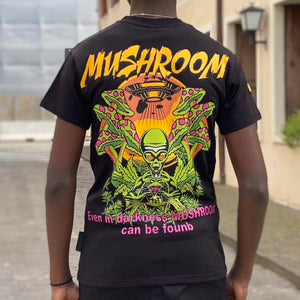 Mushroom t-shirt nera alieno 14020