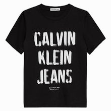 Carica l&#39;immagine nel visualizzatore di Gallery, Calvin Klein t-shirt bambino nera B01974
