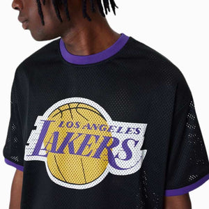 New Era t-shirt traforata Lakers oversize 60357111