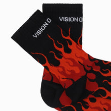 Carica l&#39;immagine nel visualizzatore di Gallery, VISION OF SUPER calzini spugna fiamme rosse VSA01010
