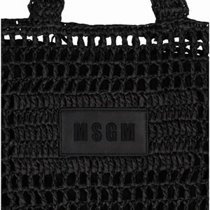 MSGM raffia bag nera S4MSJGBA059