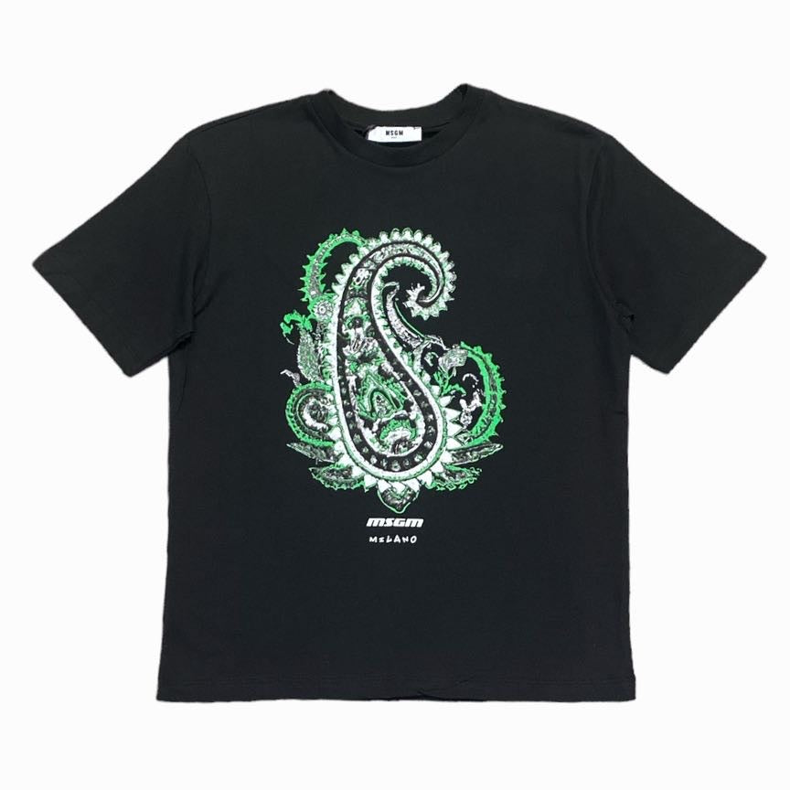 MSGM kids t-shirt nera logo spirale BTH291