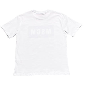 MSGM kids t-shirt bianca logo fiori BTH257
