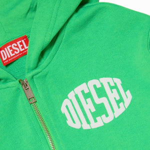 Diesel felpa bambino verde con zip J01850