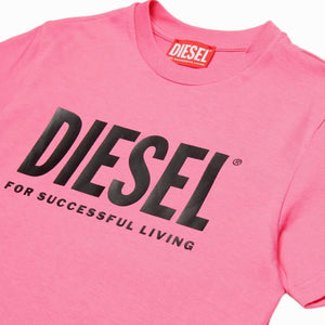 Diesel t-shirt rosa logo basic J01541