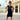 Icon kids abito smanicato nero a costine ragazza 1239