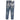 Icon uomo jeans slim fit blu vintage strappi D011