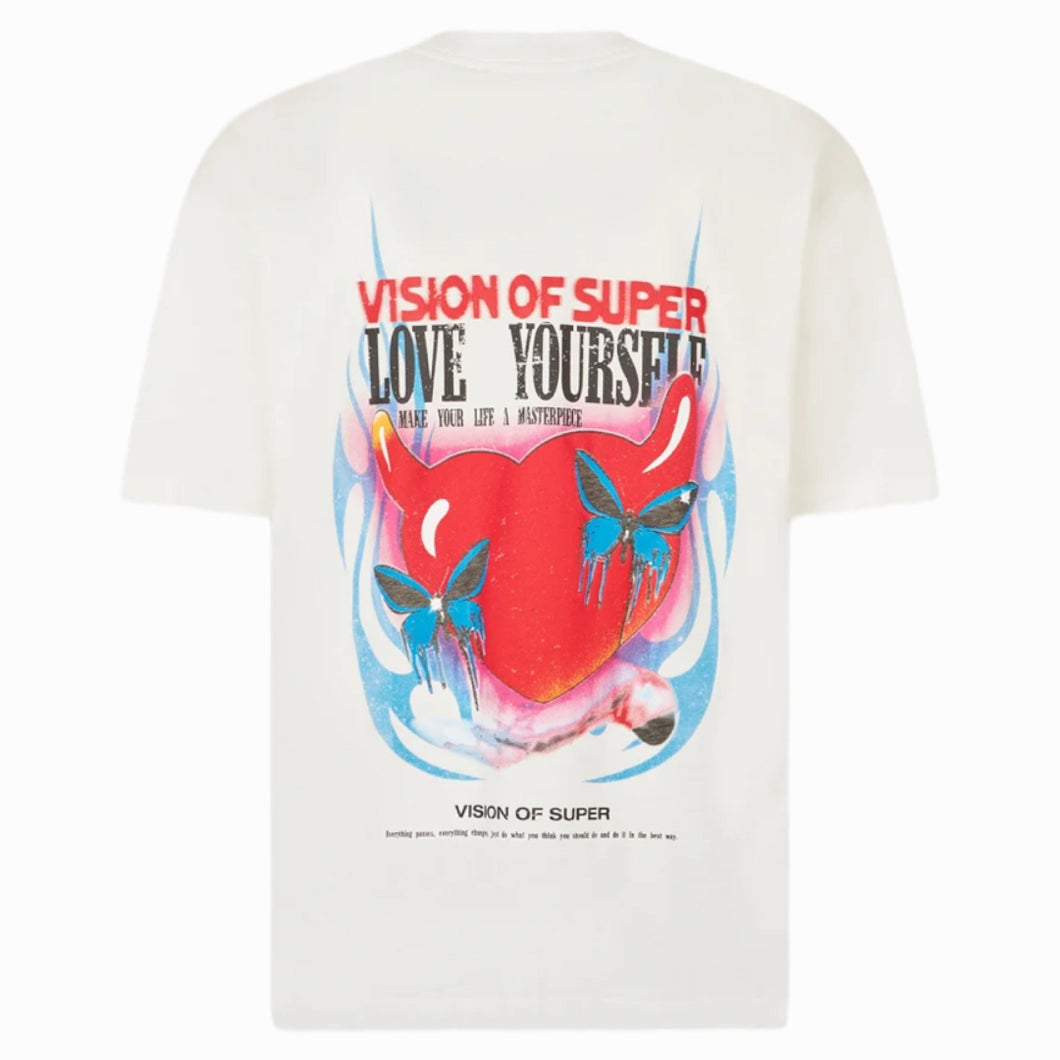 VISION OF SUPER adult t-shirt grafica cuore VS01112