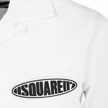 Carica l&#39;immagine nel visualizzatore di Gallery, DSQUARED2 camicia bianca logo surf DQ2119
