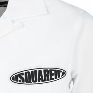 DSQUARED2 camicia bianca logo surf DQ2119
