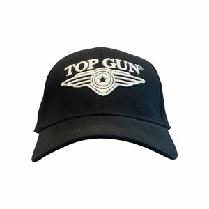 Top Gun cappello nero logo bianco 01G0143