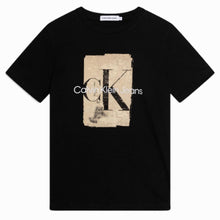 Carica l&#39;immagine nel visualizzatore di Gallery, Calvin Klein t-shirt bambino nera logo B01971
