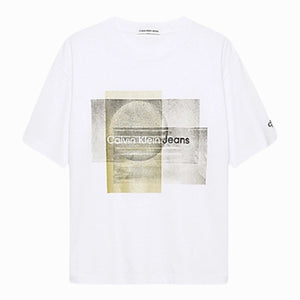Calvin Klein t-shirt bambino bianca logo B02025