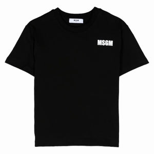 MSGM kids t-shirt nera logo retro UTH005