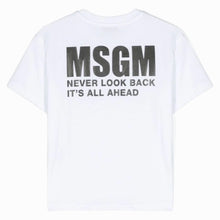 Carica l&#39;immagine nel visualizzatore di Gallery, MSGM kids t-shirt bianca logo retro UTH005

