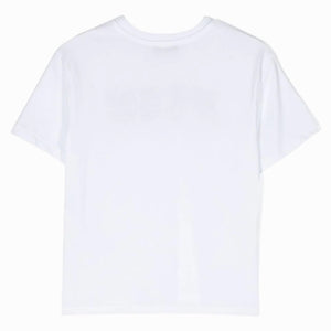 MSGM kids t-shirt bianca logo palme BTH205