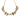 KLK Collana a girocollo barrette multicolore crema