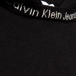 Calvin Klein felpa cappuccio nera intarsia B01689