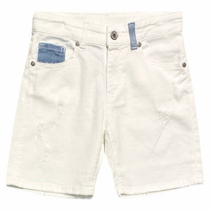 Please bermuda jeans bianco ragazzo RB09132B61