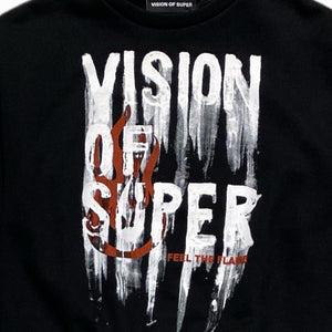 VISION OF SUPER kids felpa nera logo colato MFV4109