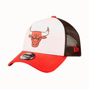 New Era cappellino Trucker Chicago Bulls  bianco rosso