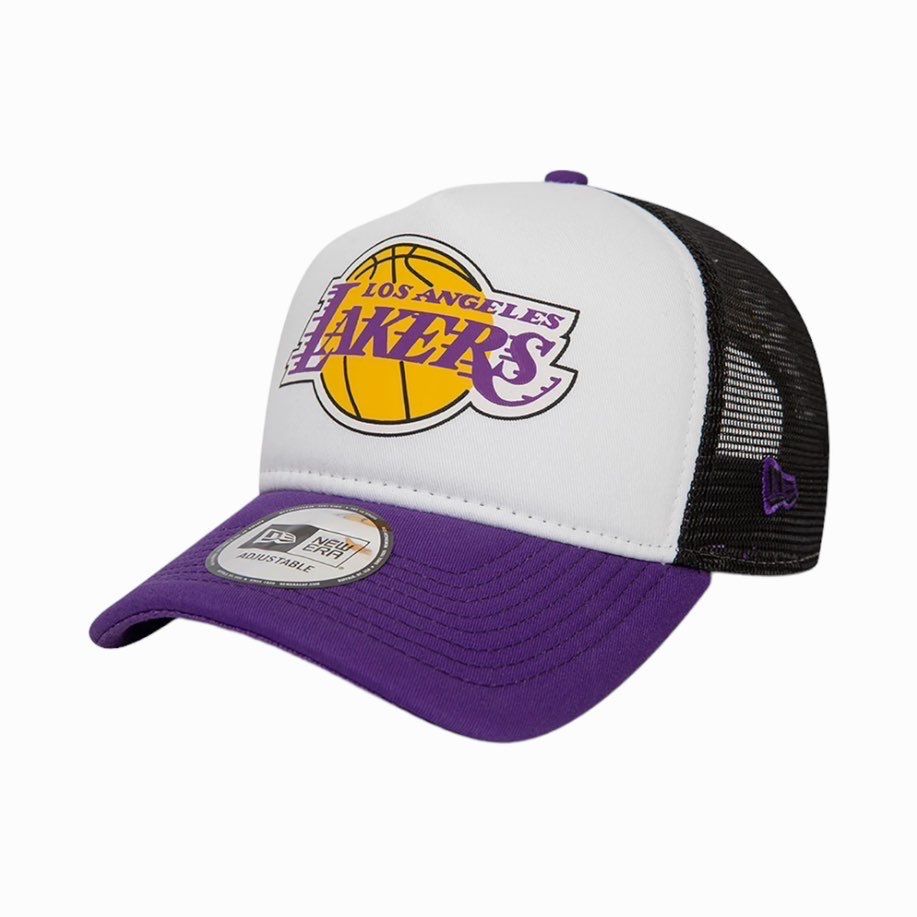 New Era cappellino Trucker Lakers viola e bianco
