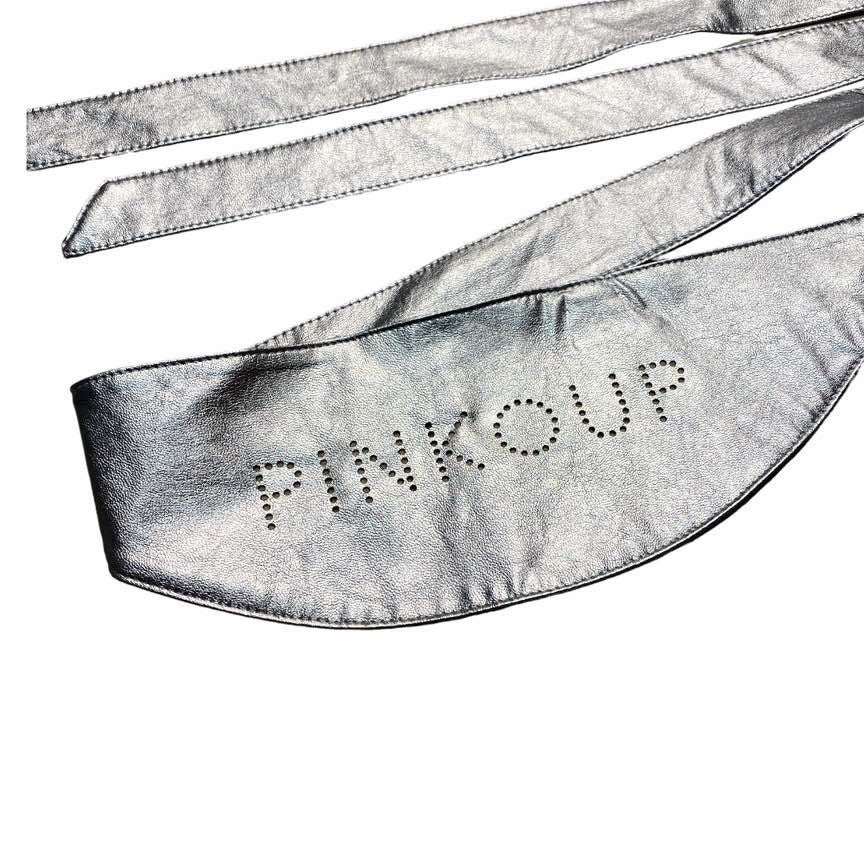 Pinko cintura in ecopelle da ragazza argento 33716
