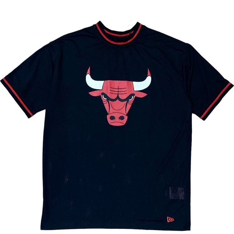 New Era t-shirt nera Chicago Bulls oversize 13083910