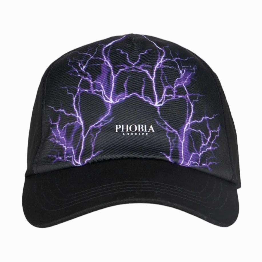Phobia cappello nero fulmini viola 0229